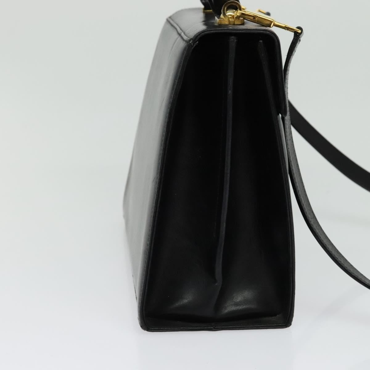 Salvatore Ferragamo Gancini Convertible Top Handle Bag Leather, BLACK, LEATHER, Handbag