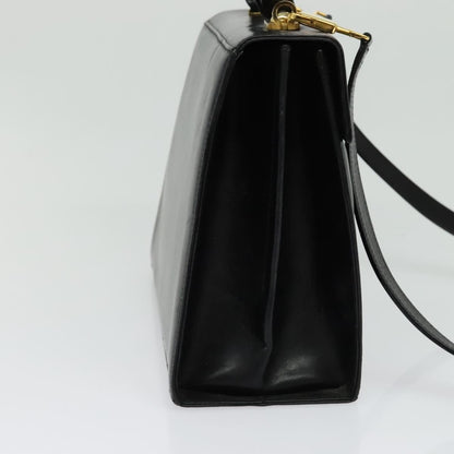 Salvatore Ferragamo Gancini Convertible Top Handle Bag Leather, BLACK, LEATHER, Handbag