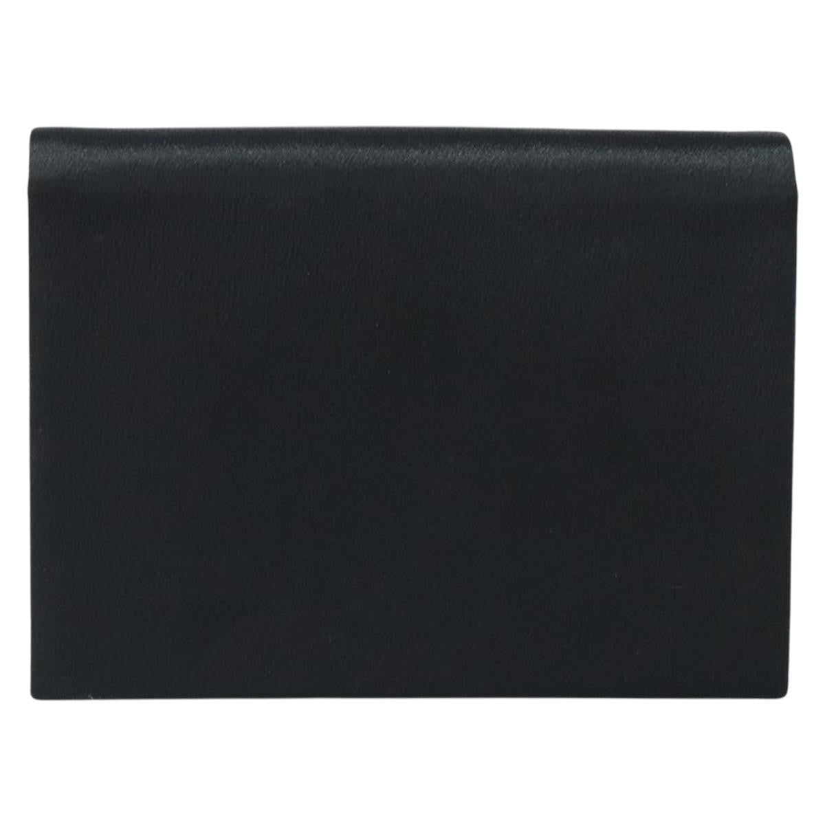 Saint Laurent Vintage Pouch Satin, BLACK, SATIN, Clutche & pouche