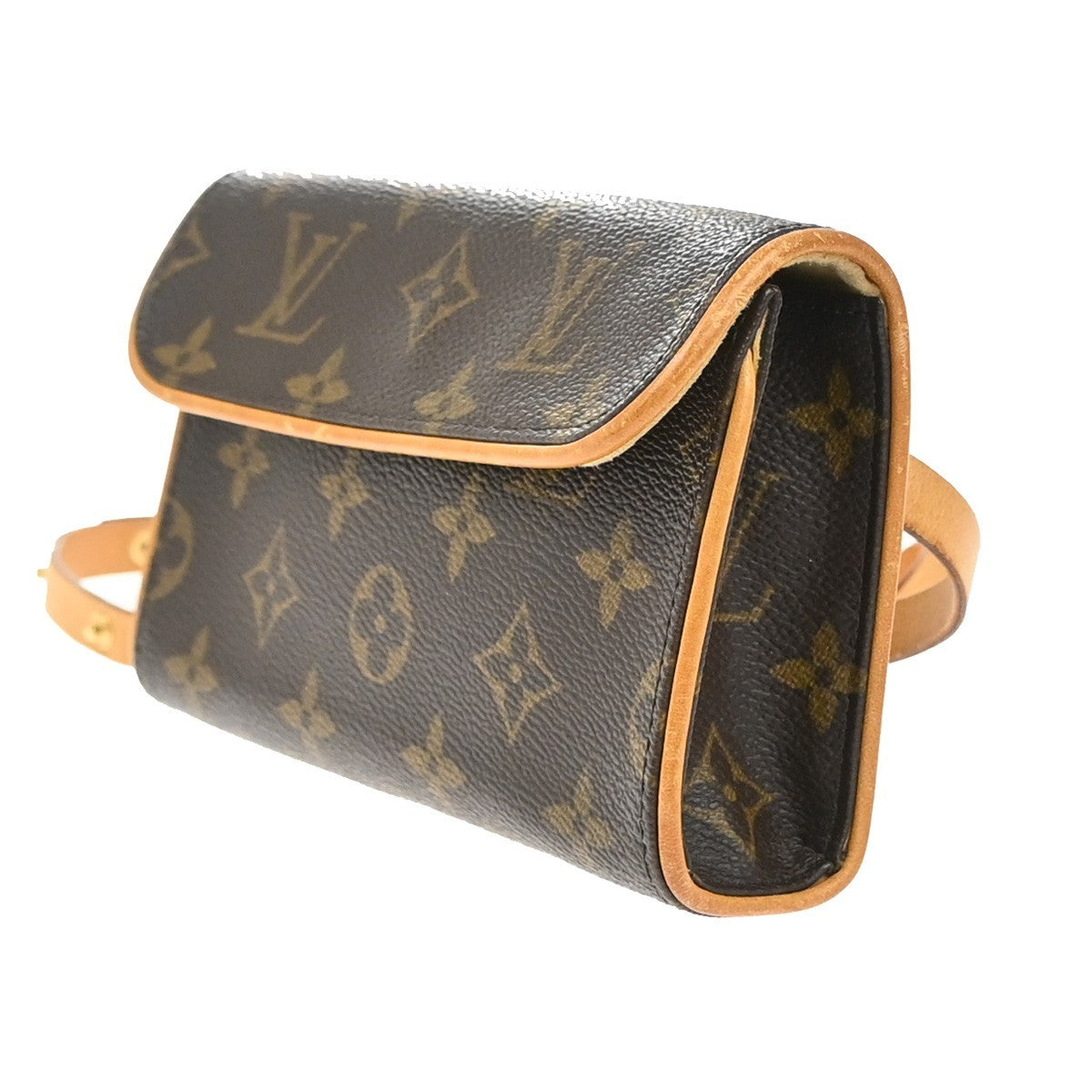 Louis Vuitton Florentine Pochette Monogram Canvas, BROWN, LEATHER, Clutche & pouche