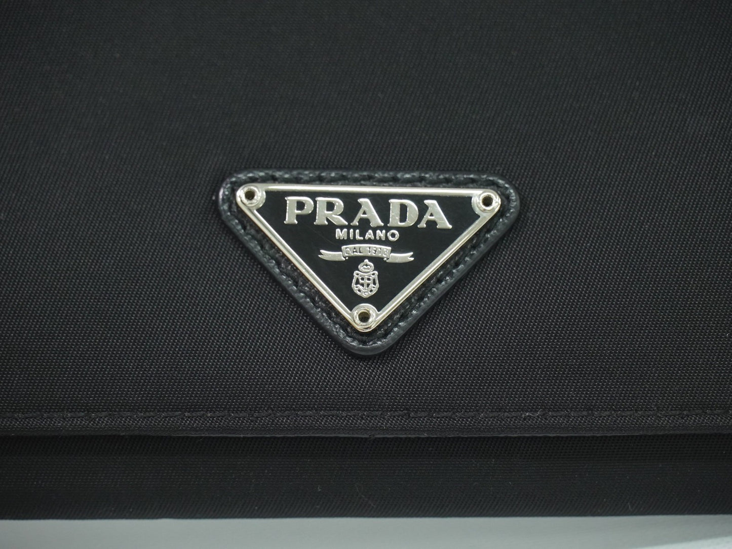 Prada Continental Wallet Tessuto, Black, Nylon, Wallet