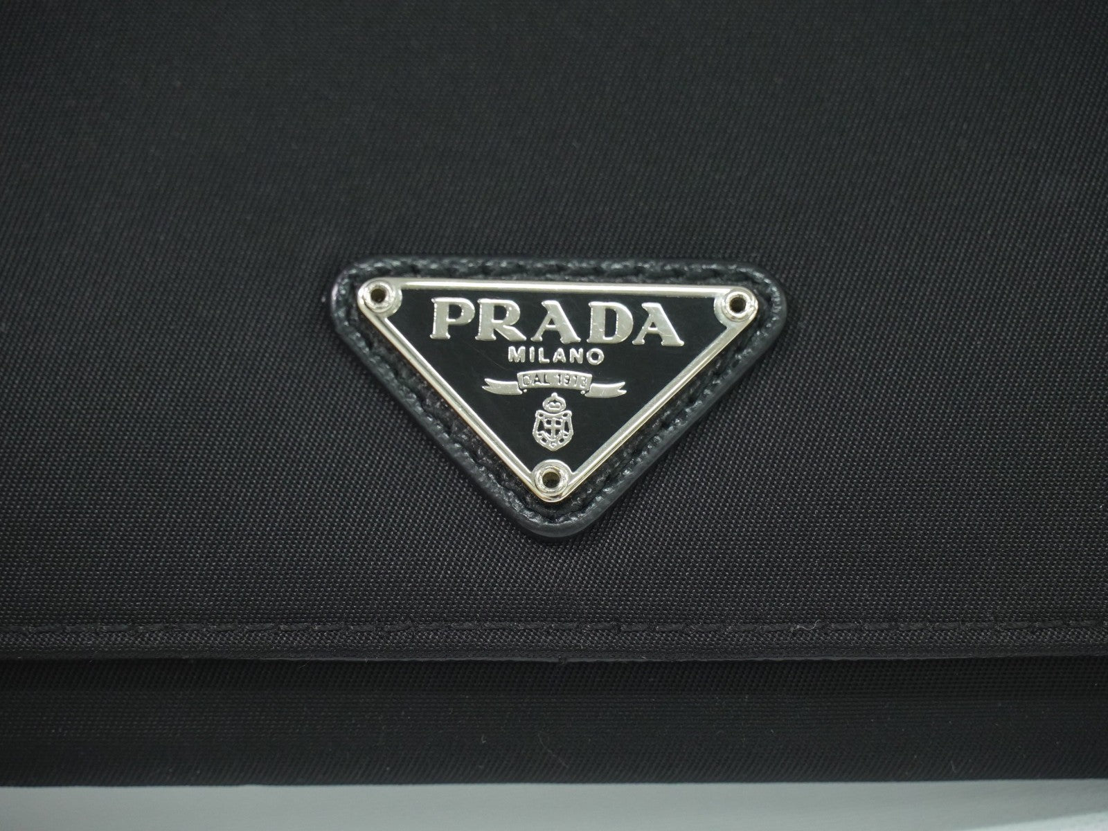 Prada Continental Wallet Tessuto, Black, Nylon, Wallet