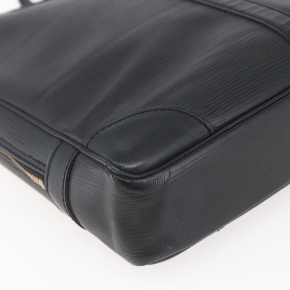Louis Vuitton Porte Documents Voyage Epi Leather, BLACK, LEATHER, Briefcase