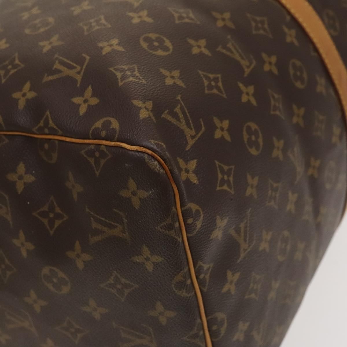 Louis Vuitton Keepall Bag Monogram Canvas, BROWN, CANVAS, Travel bag