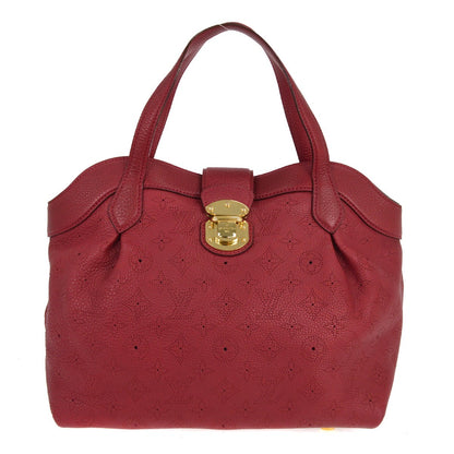 Louis Vuitton Cirrus Handbag Mahina Leather, RED, LEATHER, Handbag