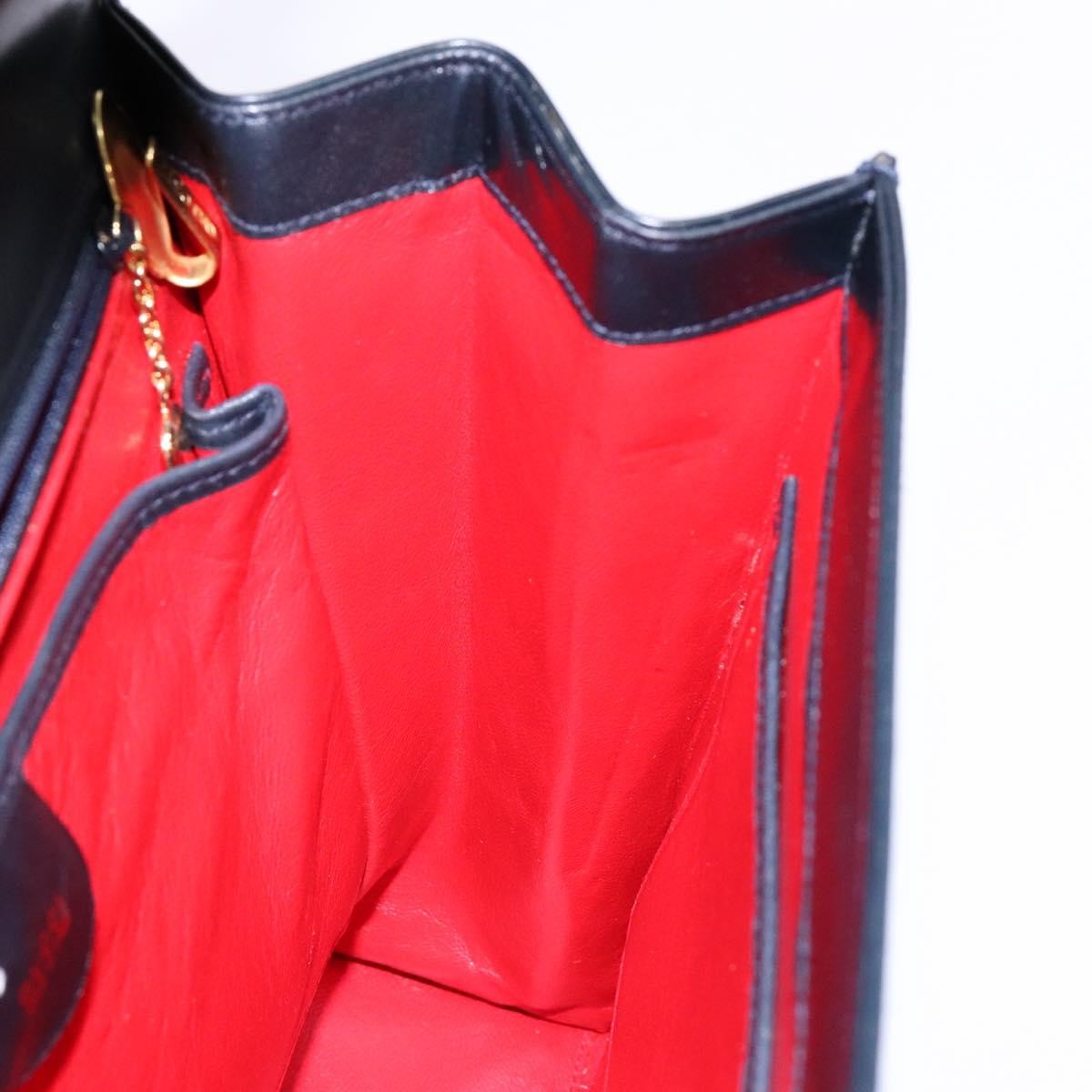 Gucci Lady Lock Leather, NAVY, LEATHER, Handbag