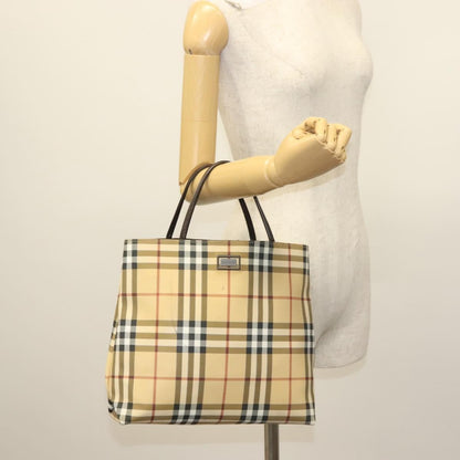 Burberry Nova Check Tote canvas check pattern, BEIGE, PVC, Tote bag