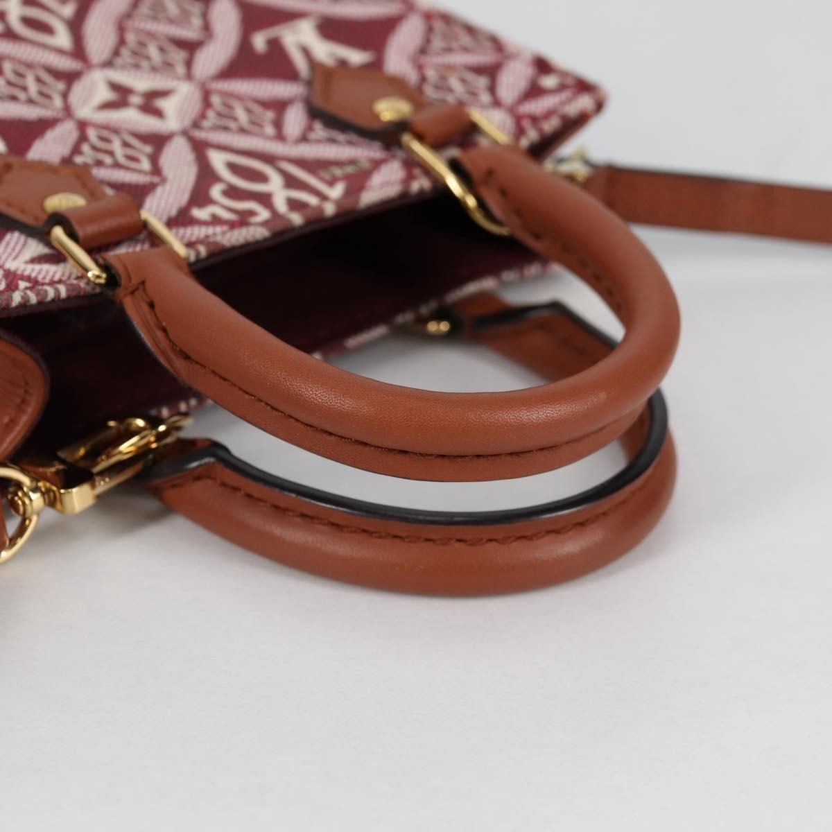 Louis Vuitton Petit Sac Plat Bag Limited Edition Since 1854 Monogram Jacquard, BROWN, CANVAS, Handbag