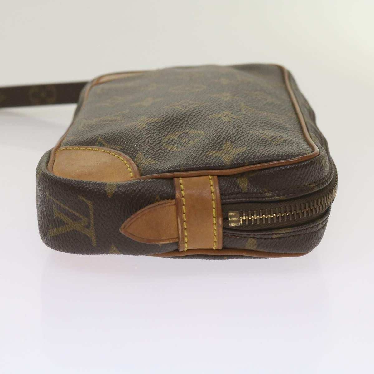 Louis Vuitton Marly Dragonne Clutch Monogram Canvas, BROWN, CANVAS, Clutche & pouche