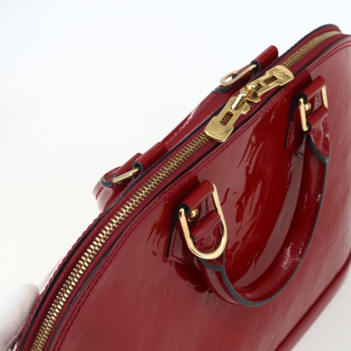 Louis Vuitton Alma Handbag Patent Leather, RED, PATENT_LEATHER, Handbag