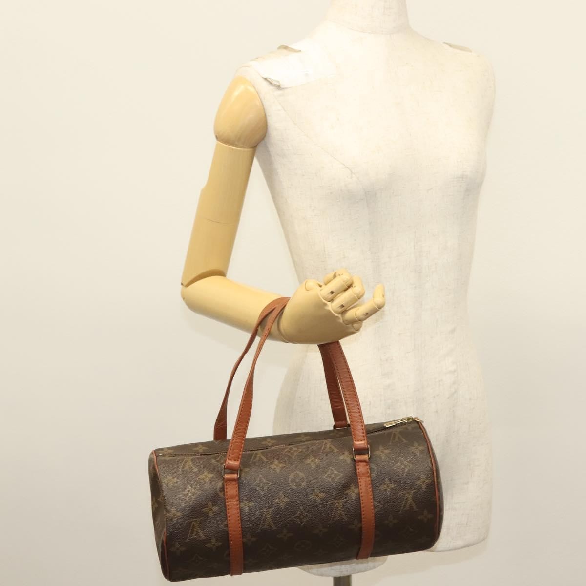 Louis Vuitton Papillon Handbag Monogram Canvas, BROWN, CANVAS, Handbag