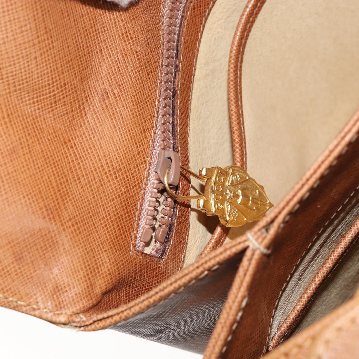 Gucci Vintage Shoulder Bag Leather, BROWN, LEATHER, Shoulder bag