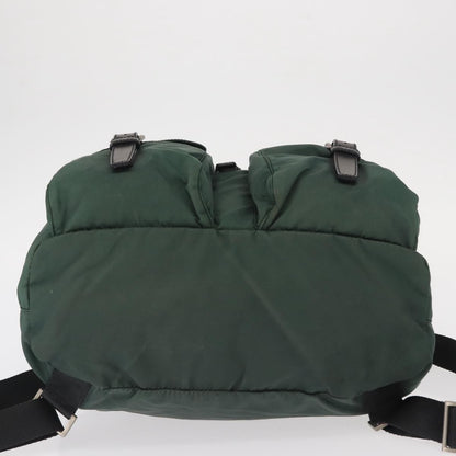 Prada Double Front Pocket Backpack Tessuto, GREEN, NYLON, Backpack