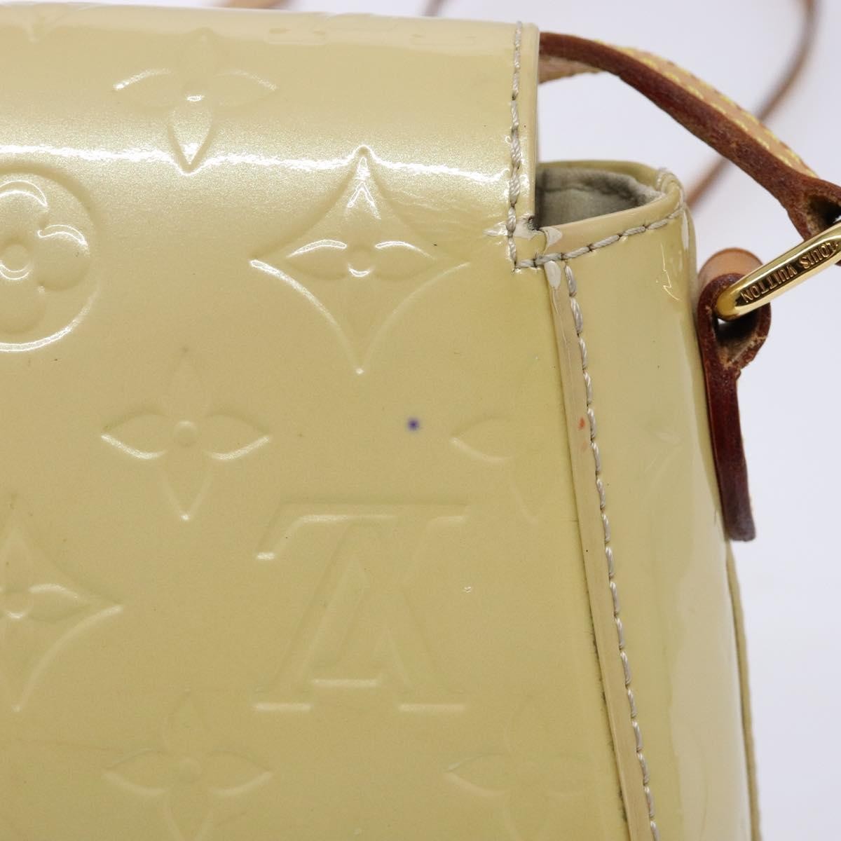 Louis Vuitton Bellflower Handbag Monogram Vernis, BEIGE, PATENT_LEATHER, Handbag