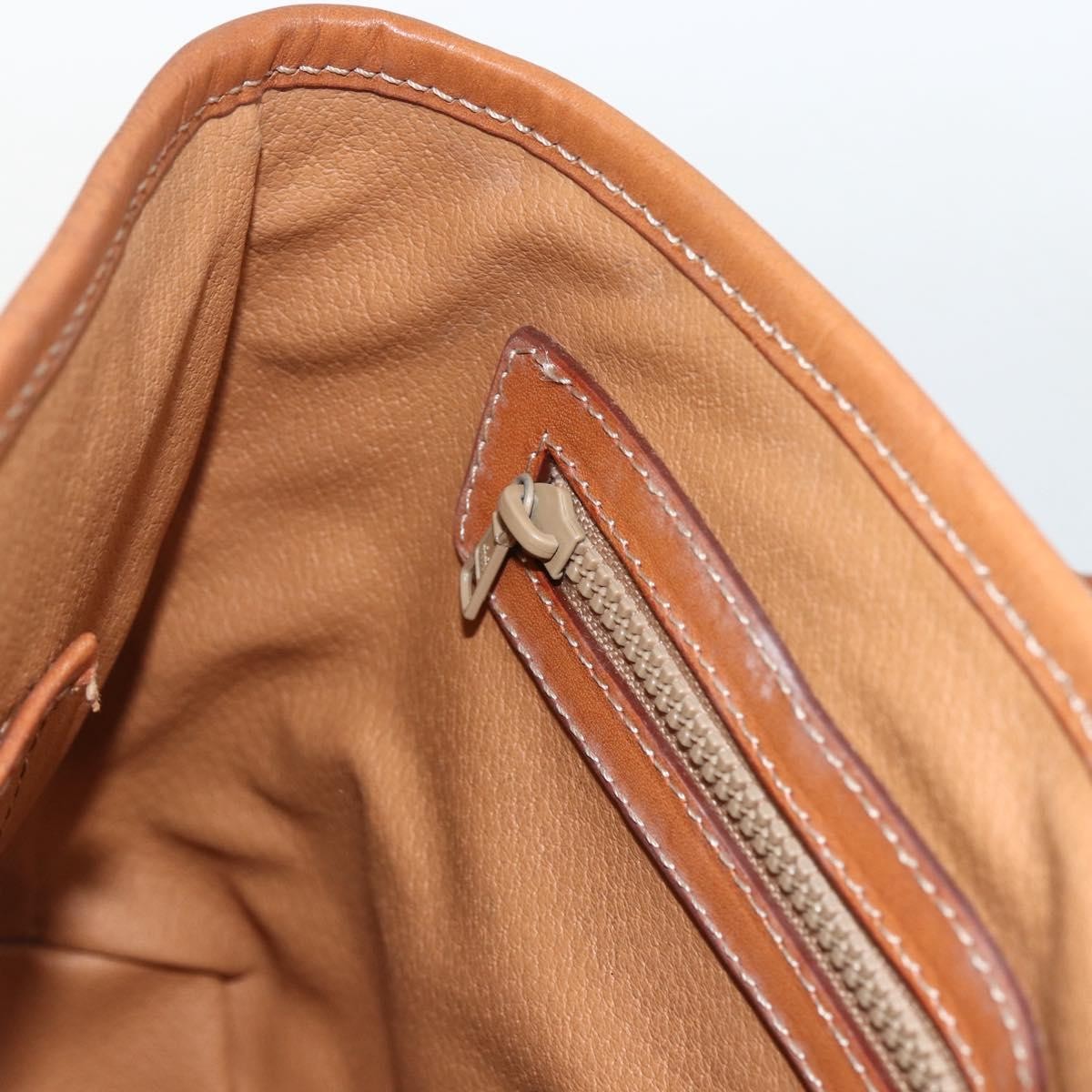 Celine Vintage Macadam Handbag Canvas and Leather, Beige, Canvas, Handbag