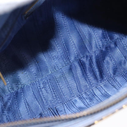 Salvatore Ferragamo Gancini Tote Leather, BLUE, LEATHER, Tote bag