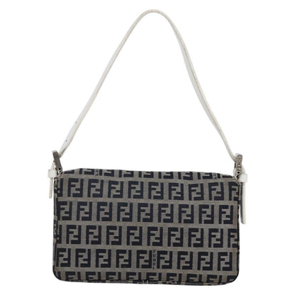 Fendi Baguette Bag Zucchino Canvas, NAVY, CANVAS, Clutche & pouche