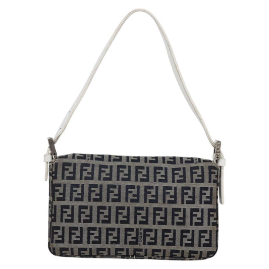 Fendi Baguette Bag Zucchino Canvas, NAVY, CANVAS, Clutche & pouche