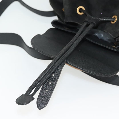 Gucci Bamboo Tassel Backpack Suede, BLACK, SUEDE, Backpack