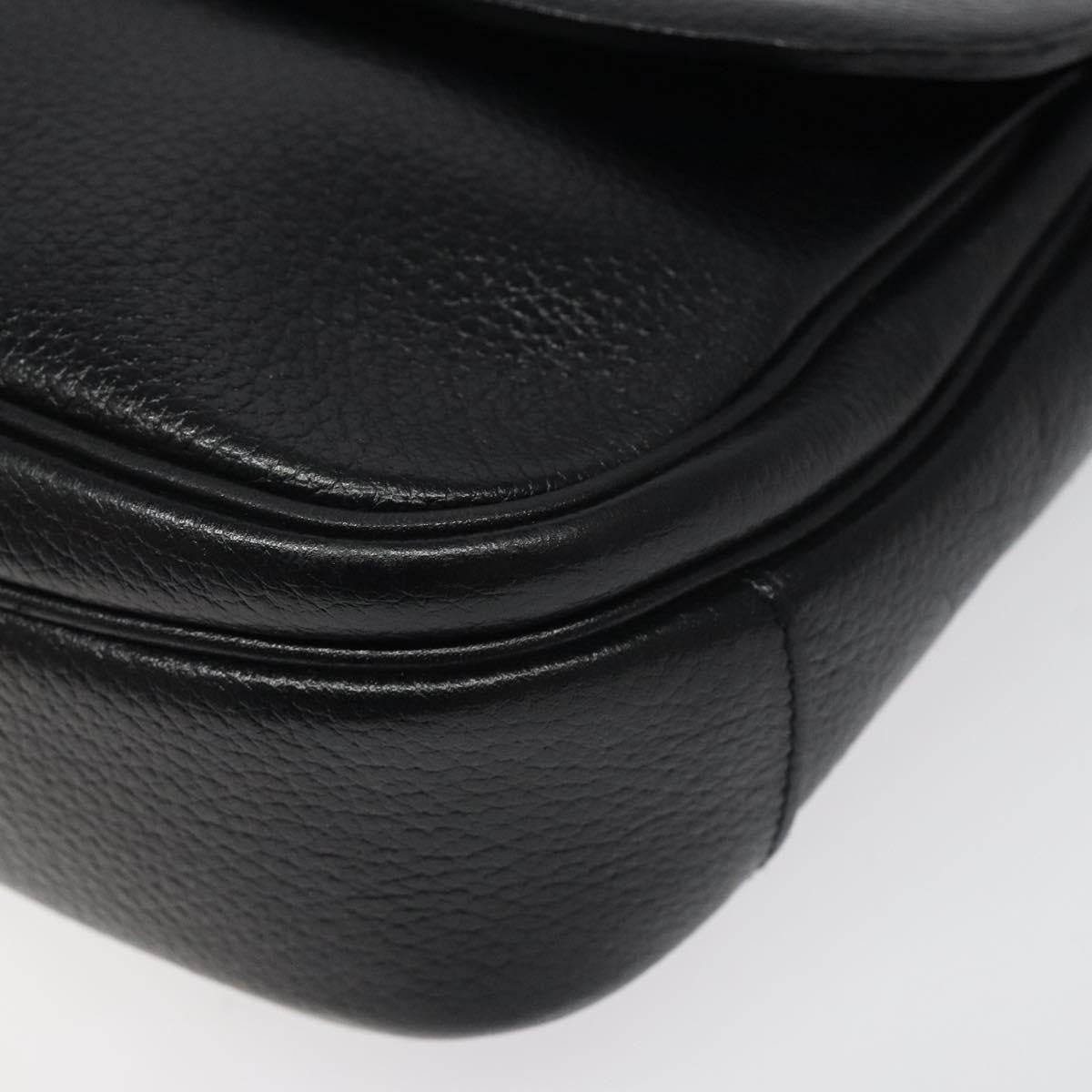 Burberry Flap Shoulder Bag Leather, BLACK, LEATHER, Shoulder bag