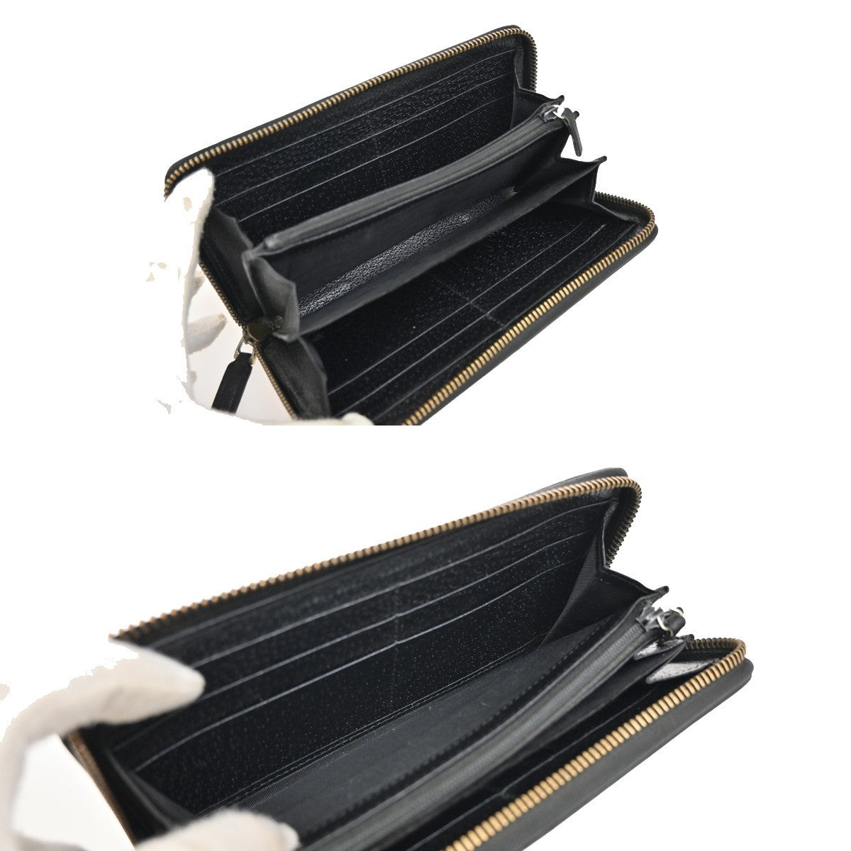 Gucci GG Marmont Zip Around Wallet Leather, BLACK, LEATHER, Wallets