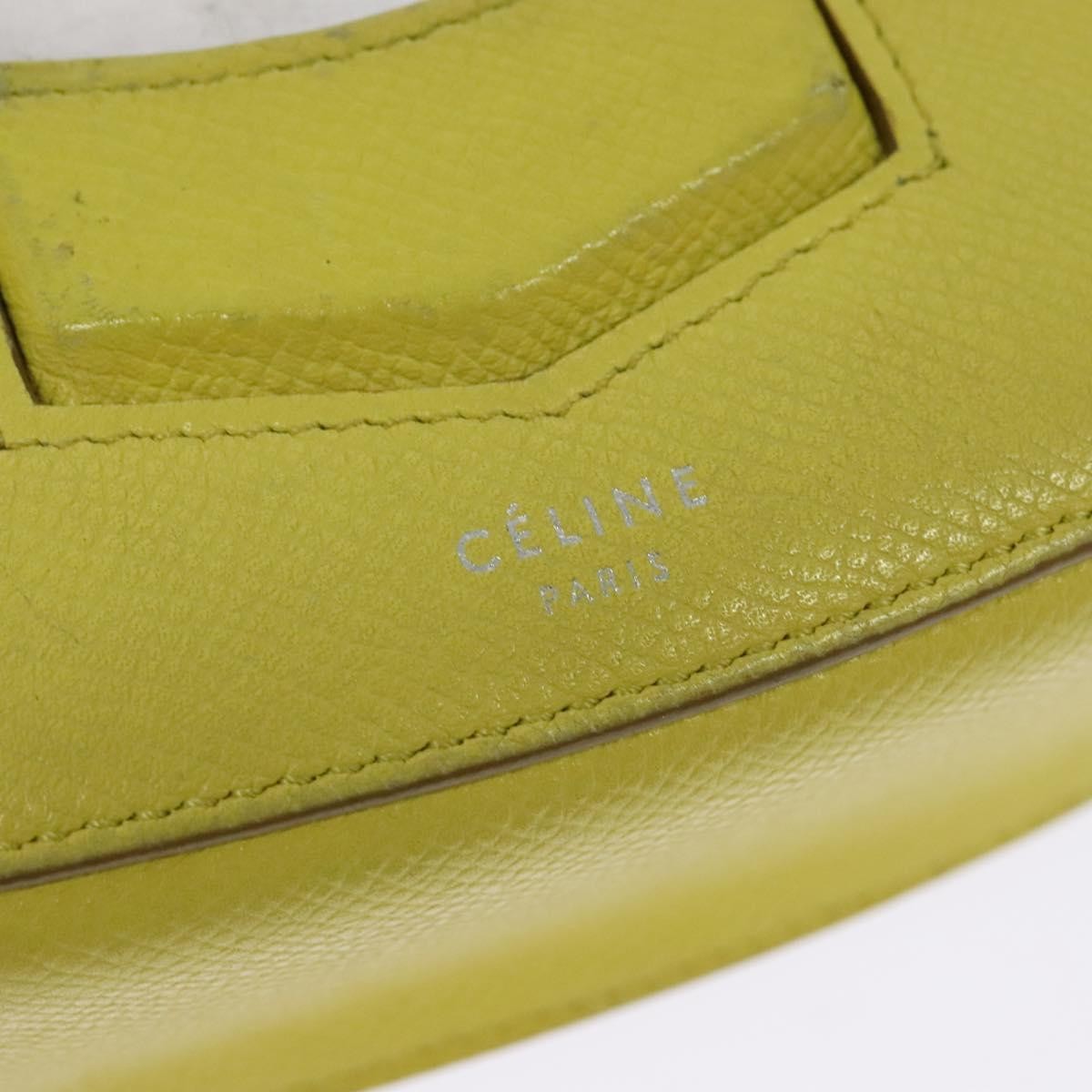 Celine Trotteur Crossbody Bag Grainy Leather, YELLOW, LEATHER, Crossbody bag