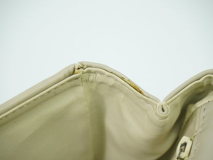 Celine Vintage Flap Shoulder Bag Quilted Leather, BEIGE, LEATHER, Shoulder bag