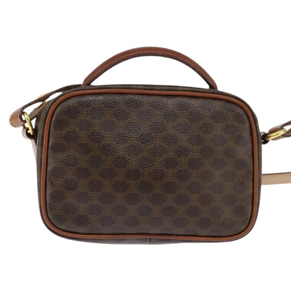 Celine Vintage Macadam Shoulder Bag Canvas, BROWN, CANVAS, Shoulder bag