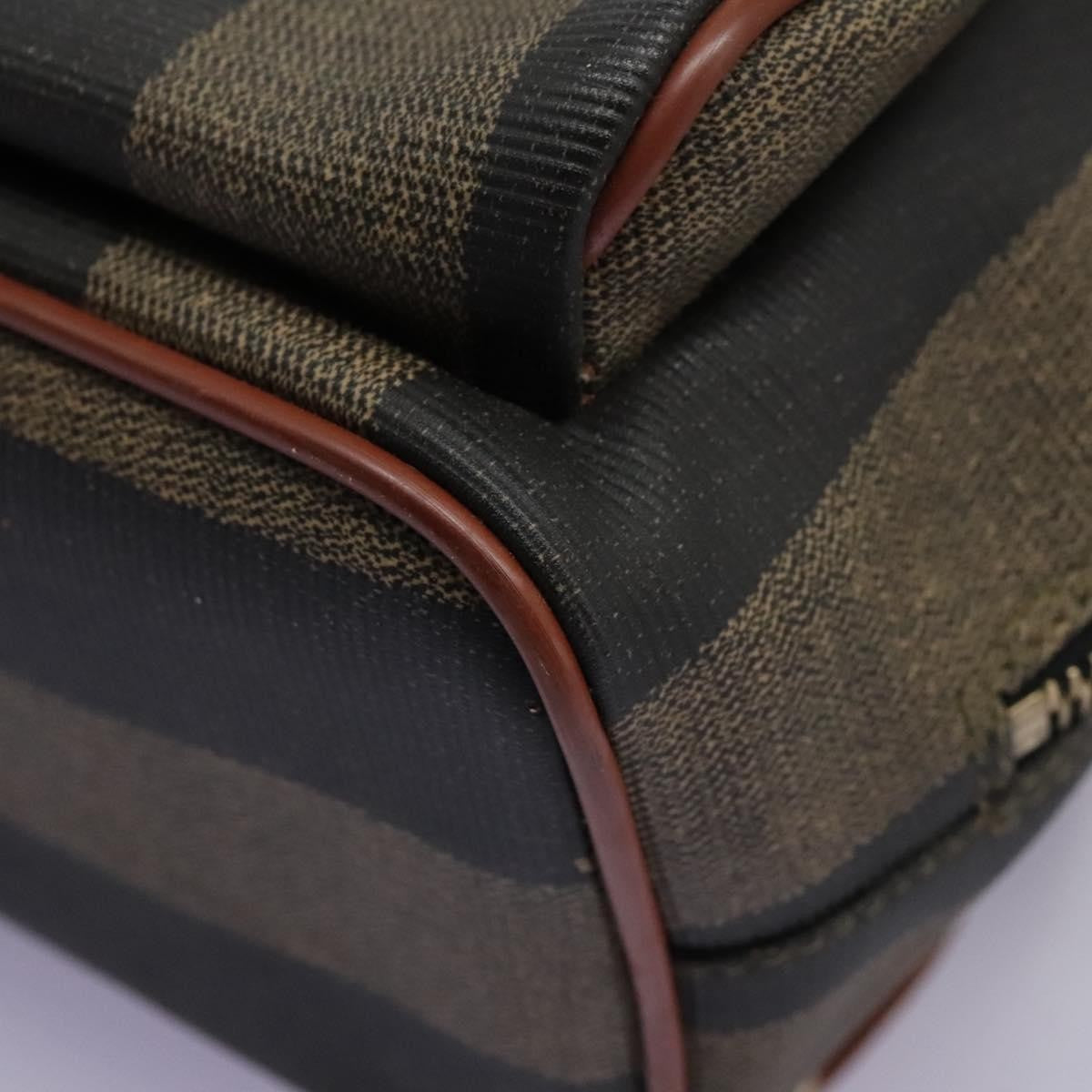 Fendi Pequin Front Pocket Backpack Coated Canvas, BROWN, CANVAS, Backpack