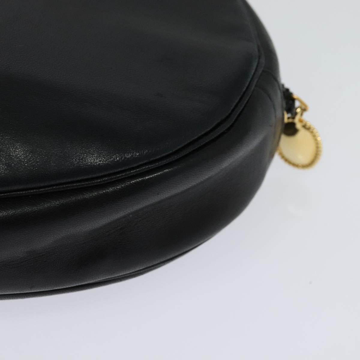 Christian Dior Vintage Shoulder Bag Leather, BLACK, LEATHER, Shoulder bag