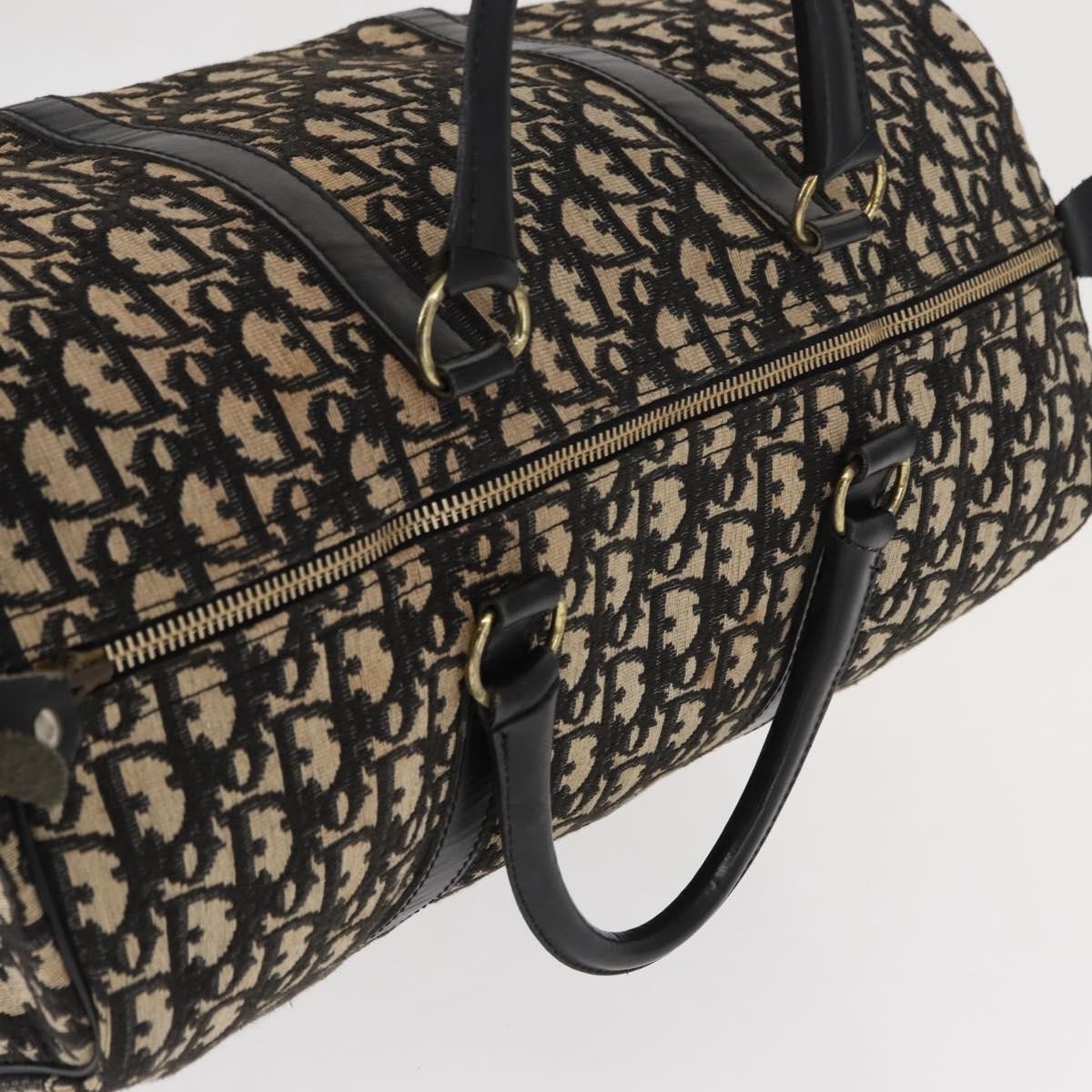 Christian Dior Vintage Trotter Boston Bag Canvas, BLACK, CANVAS, Travel bag