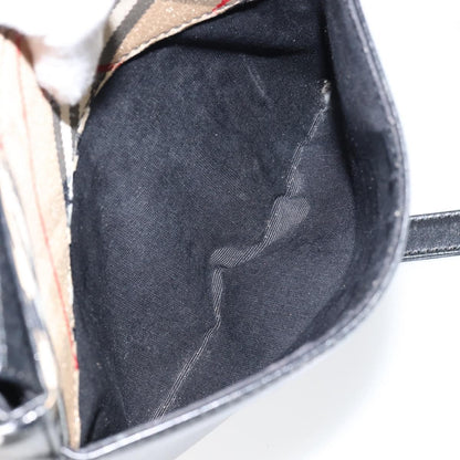 Burberry Nova check Shoulder bag Canvas, BEIGE, LEATHER, Shoulder bag