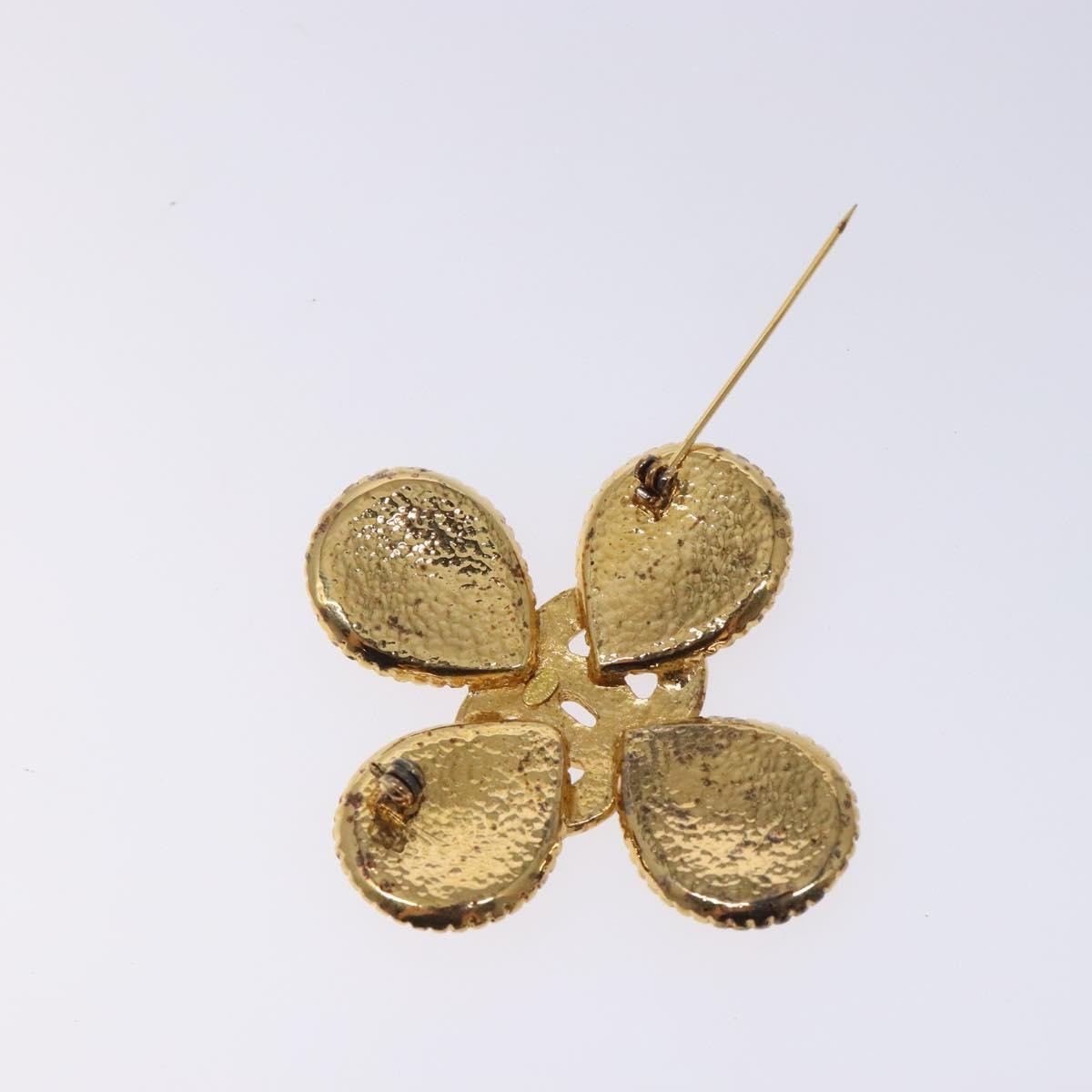 Chanel CC Cross Badge Brooch Metal, GOLD, METAL, Brooch