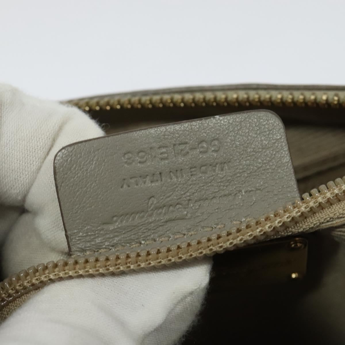 Salvatore Ferragamo Vala Shoulder Bag Leather, GRAY, LEATHER, Shoulder bag