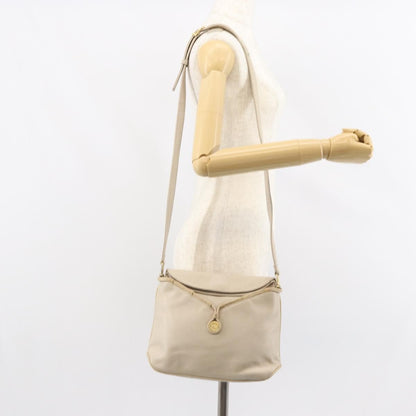 Celine Vintage Shoulder Bag Leather, BEIGE, LEATHER, Shoulder bag