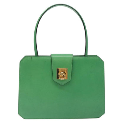 Celine Handbag Leather, GREEN, LEATHER, Handbag