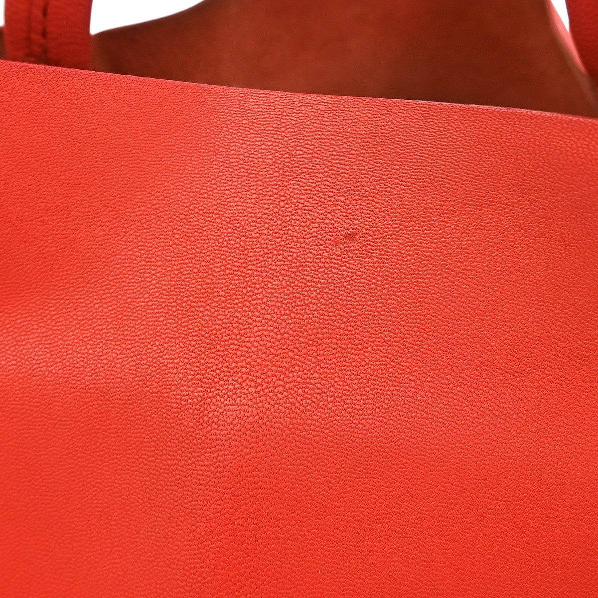 Celine Horizontal Cabas Tote Leather, RED, LEATHER, Tote bag