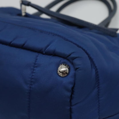 Prada Bomber Tote Tessuto, BLUE, NYLON, Tote bag