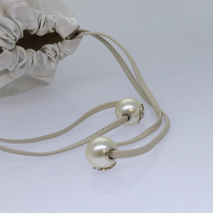 Chanel Vintage 2-Pouch Camera Bag Quilted Lambskin, WHITE, CANVAS, Crossbody bag