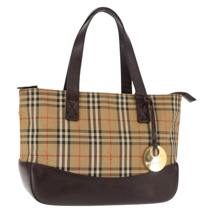 Burberry Nova Check Tote Canvas and Leather, BEIGE, CANVAS, Tote bag