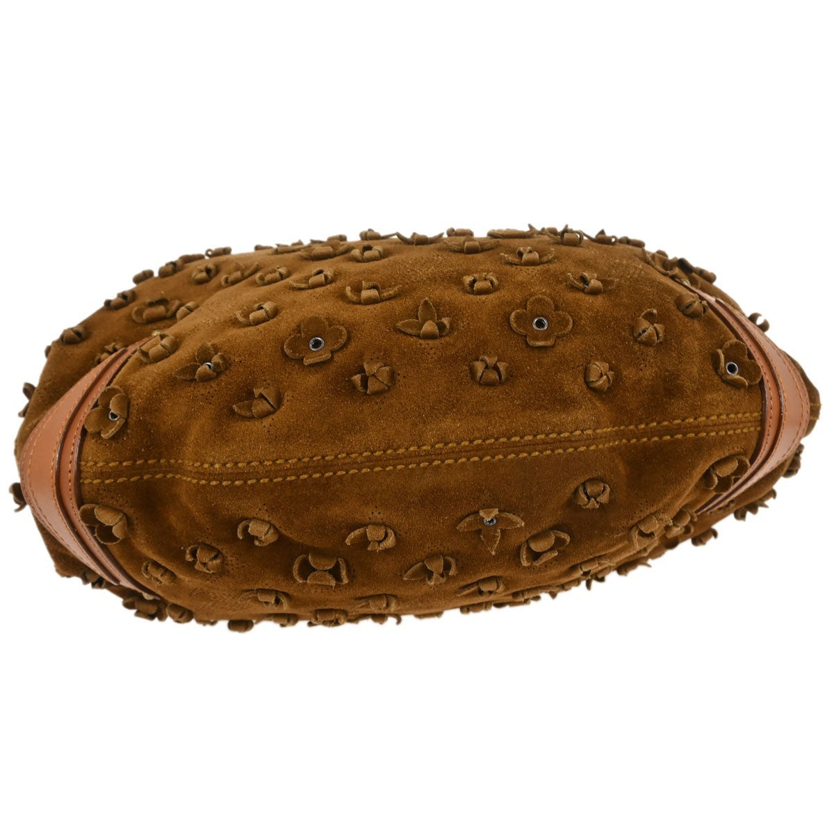 Louis Vuitton Onatah Hobo Suede, BROWN, SUEDE, Handbag