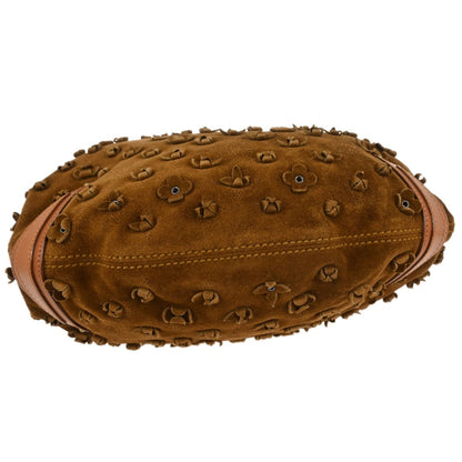Louis Vuitton Onatah Hobo Suede, BROWN, SUEDE, Handbag