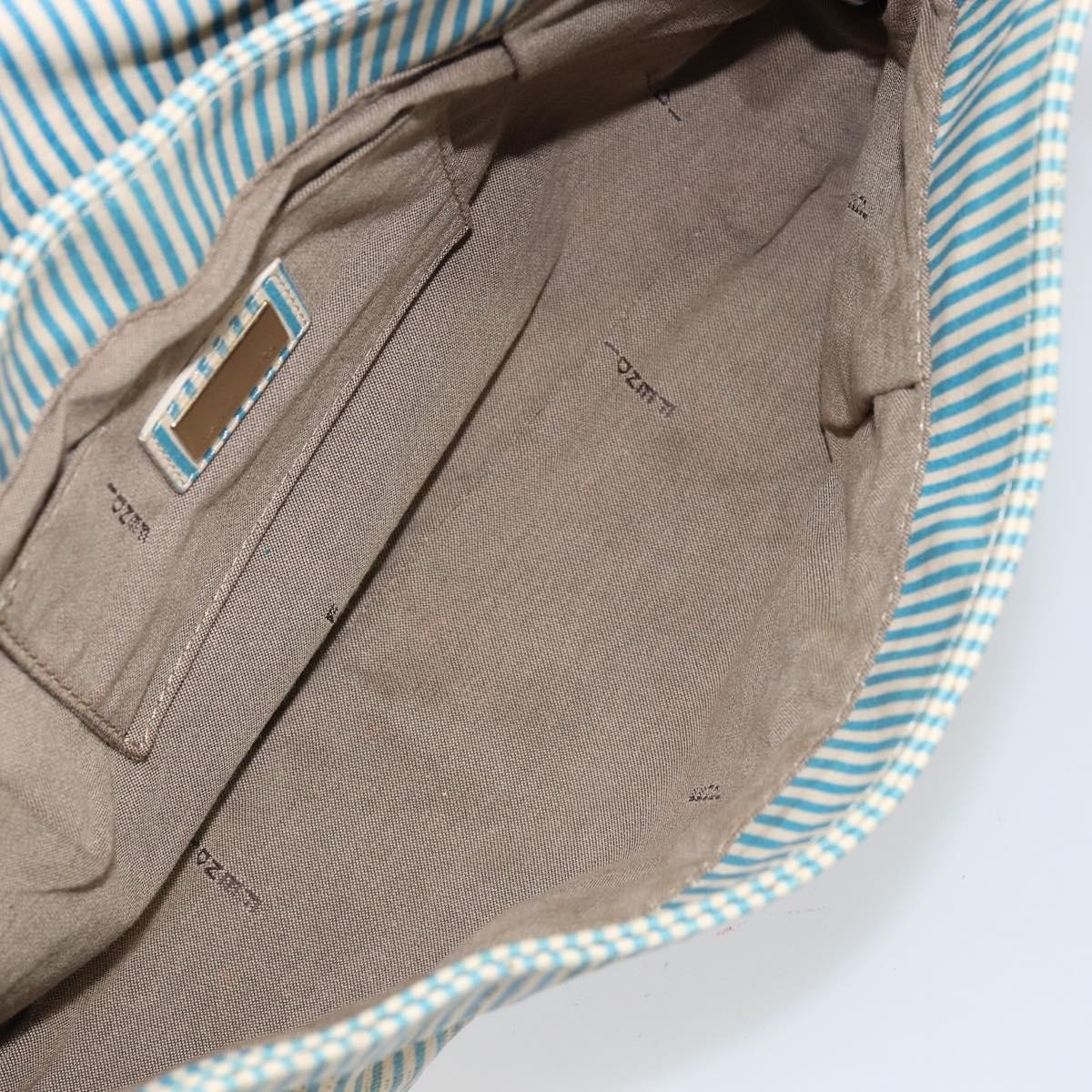 Fendi Chef Shoulder Bag Zucca Canvas, BLUE, CANVAS, Shoulder bag