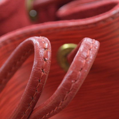 Louis Vuitton Petit Noe Handbag Epi Leather, RED, LEATHER, Shoulder bag