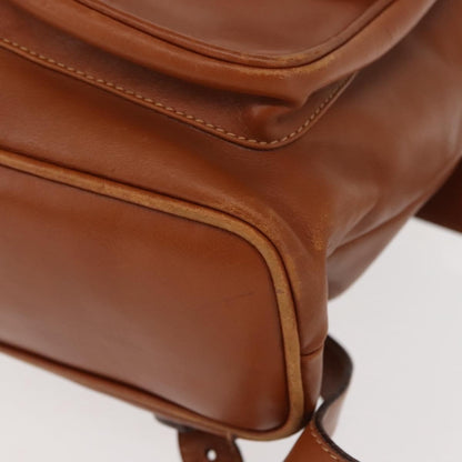 Gucci Vintage Bamboo Backpack Leather, BROWN, LEATHER, Backpack