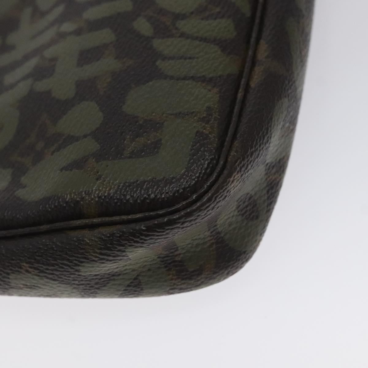 Louis Vuitton Pochette Accessoires Limited Edition Monogram Graffiti, KHAKI, CANVAS, Clutche & pouche