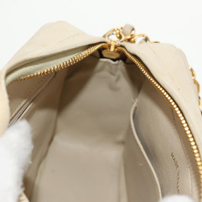 Chanel Chain Flap Shoulder Bag Quilted Lambskin, BEIGE, LEATHER, Shoulder bag