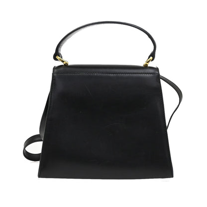 Salvatore Ferragamo Vintage Vara Bow Top Handle Bag Leather, BLACK, LEATHER, Shoulder bag