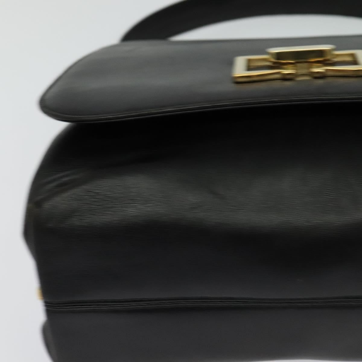 Salvatore Ferragamo Vintage Handbag Leather, BLACK, LEATHER, Handbag