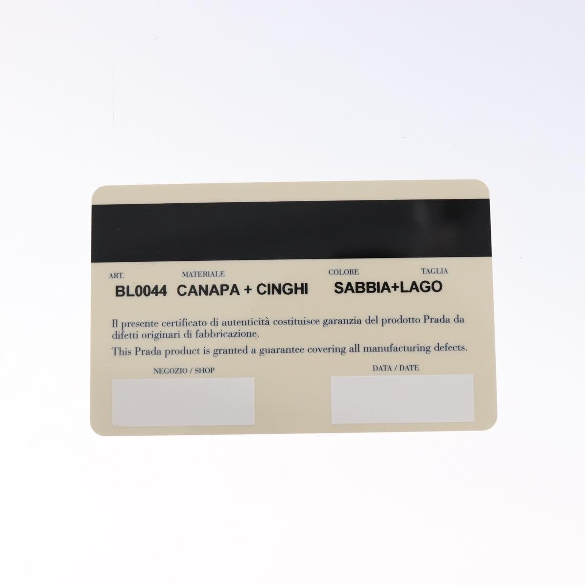 Prada Bauletto Bag Canvas with Leather, BEIGE, CANVAS, Handbag